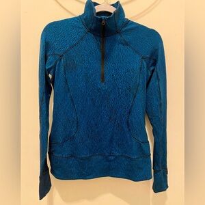 Lululemon Blue Half-Zip Top- Size 6